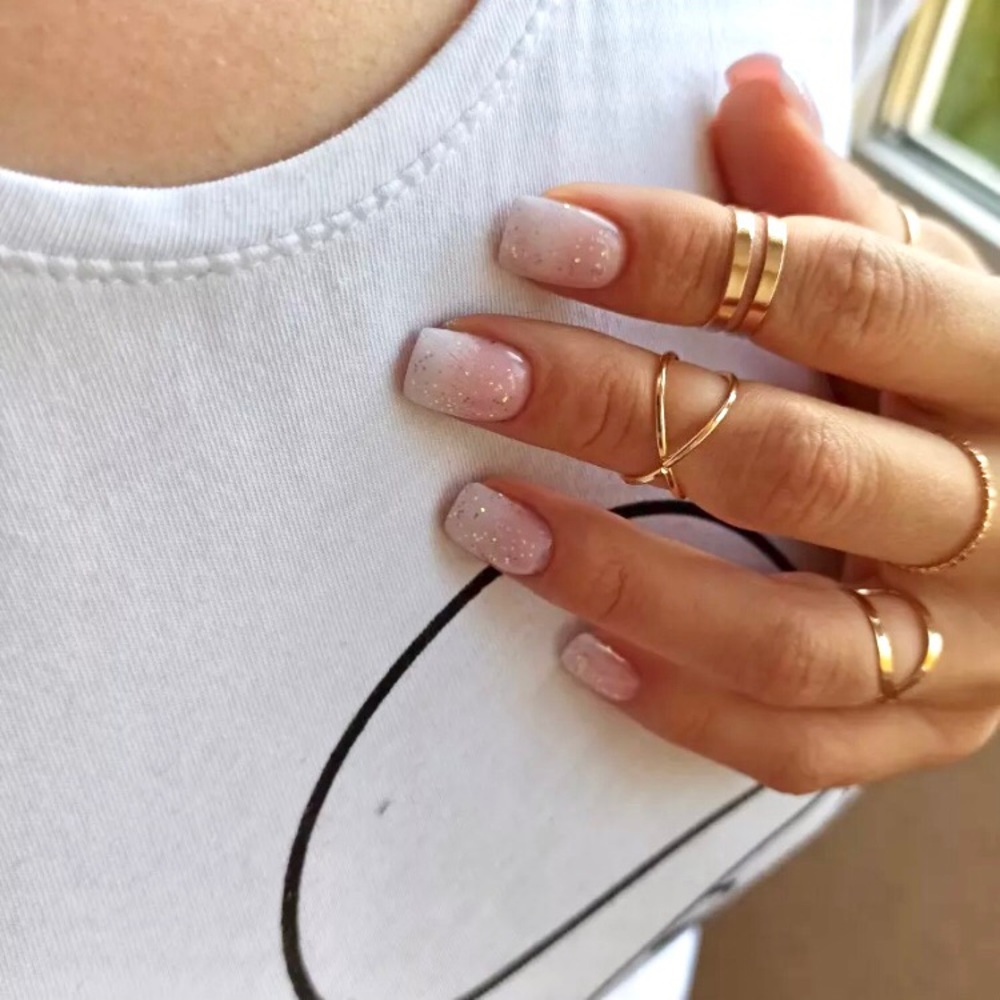 “Diana” Chic Trendy Gold Adjustable Cute Ring Set - Picture 8 of 15